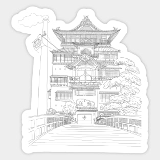 Bath House Japanese Anime Illustration Sticker